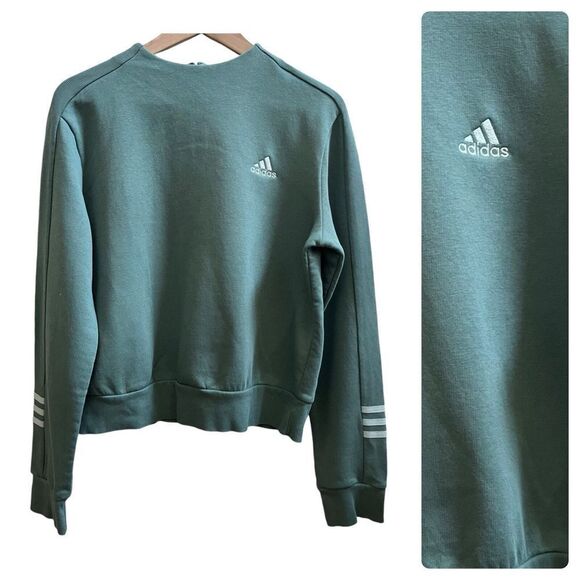 adidas Tops - Adidas Essential Comfort Microfleece Lined High Mock Neck Sweatshirt Size Large
